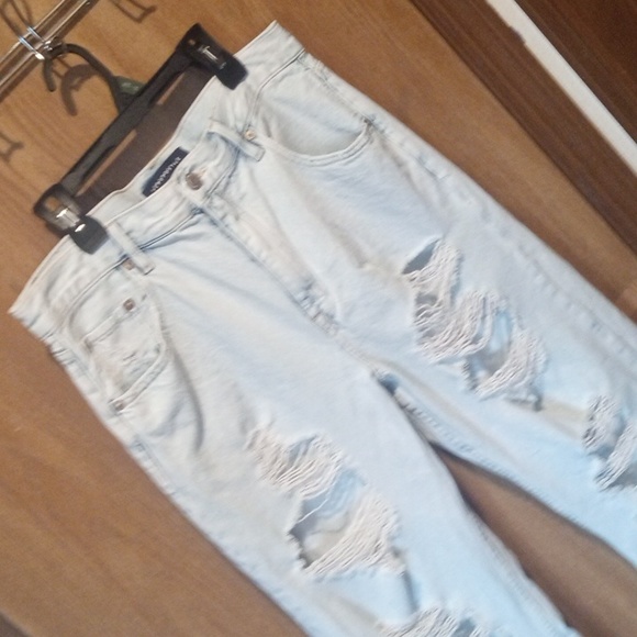 Aeropostale Light Wash Destroyed/Distressed 90s Baggy Jeans 14R - Picture 4 of 17